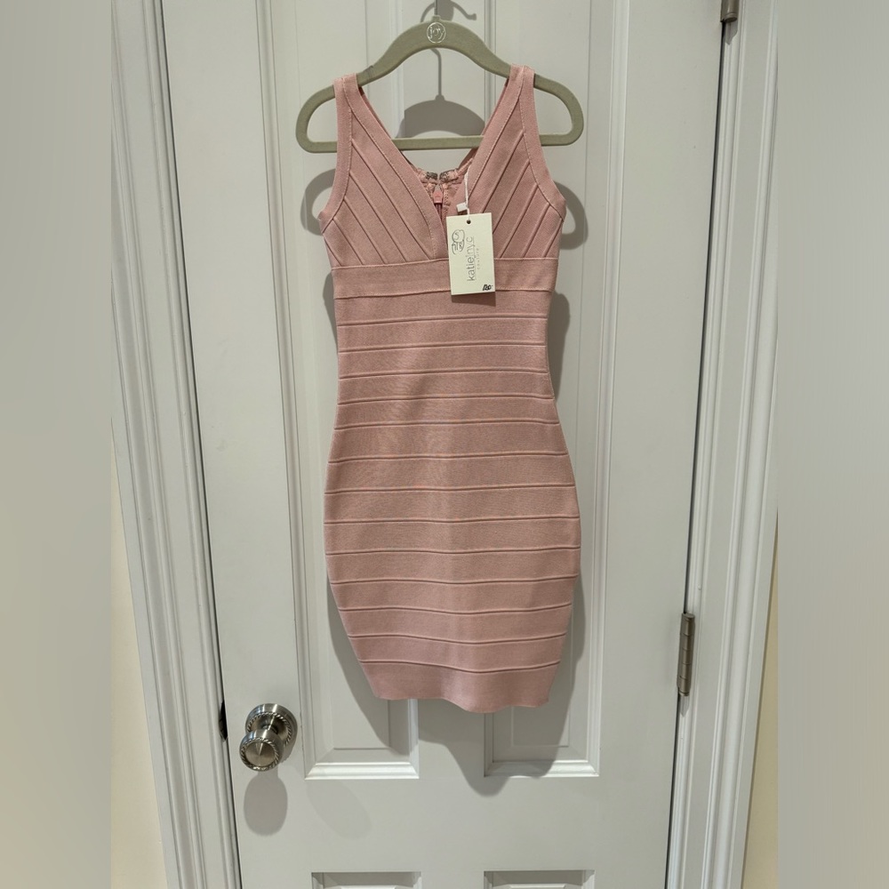 Girls pink bandage dress